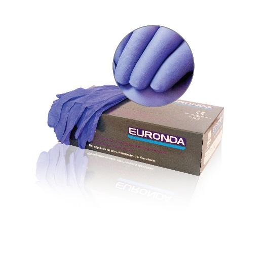 Перчатки  длинная манжета текстурированные на пальцах Long cuff Euronda